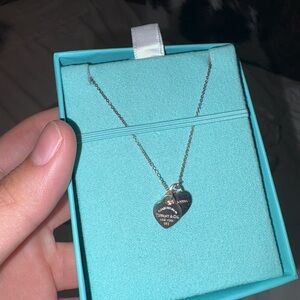 Tiffany & Co. Silver Heart Tag Necklace